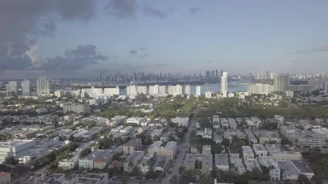 Miami beach drone cinelike Stock Footage 231599117