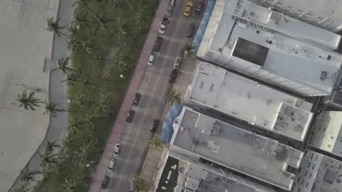 Miami beach drone cinelike Stock Footage 231599334