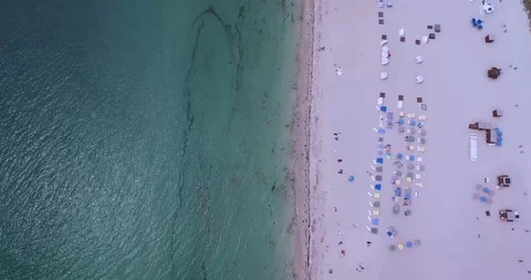 Miami beach drone shot Stock Footage 127204910