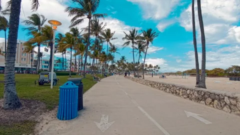 Miami Beach during 2026 spring break holiday Stock Footage 331309070