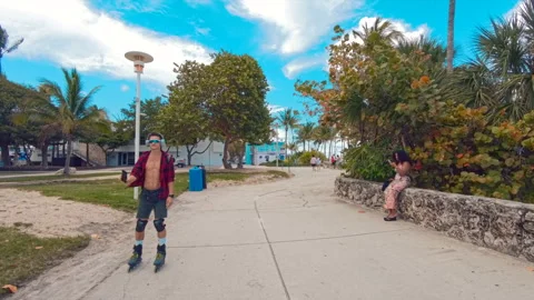 Miami Beach is enforcing strict regulations for spring break 2026. Motion v.. Stock Footage 331309036