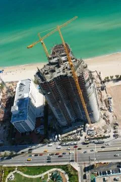 Miami Beach FL construction building Stock Photos