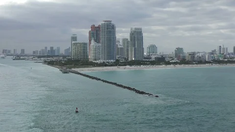 Miami Beach FL skyline Stock Footage 100413701