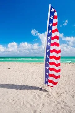Miami beach flag Stock-Fotos