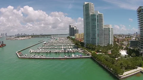 Miami Beach marina Video stock 50509371