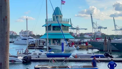 Miami Beach Marina Stock Footage 158418106