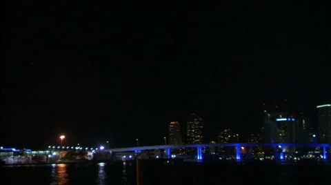 Miami beach at night. Stock Footage 284515