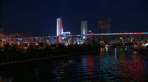 Miami beach at night. Stock Footage 284534