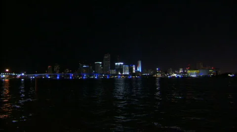 Miami beach at night. Stock Footage 284565