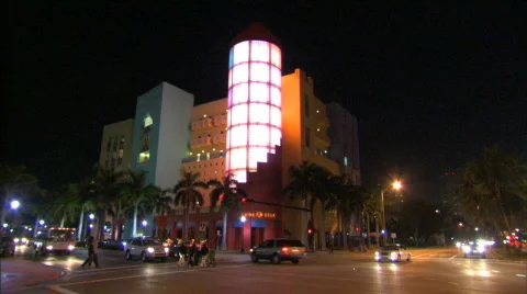 Miami beach at night. Stock-Footage 284685