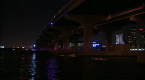 Miami beach at night. Stock Footage 284738
