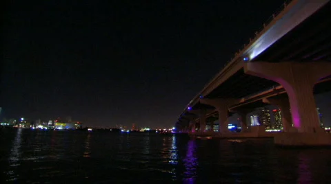 Miami beach at night. Stock Footage 284747
