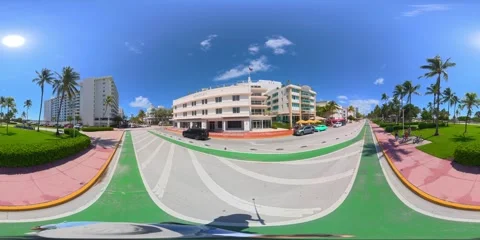 Miami Beach Ocean Drive 360 vr video 2026 Vídeo Stock 341983477