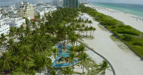 Miami Beach Ocean Drive Stock Footage 154014207