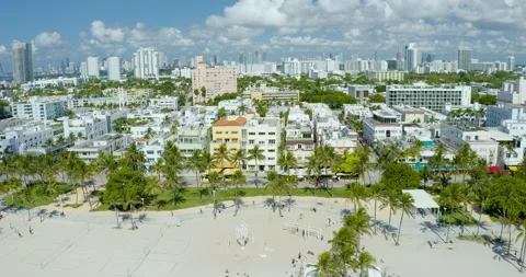 Miami Beach Ocean Drive Stock Footage 154015148