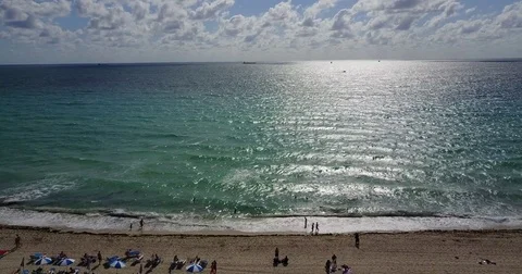 Miami Beach to Ocean Stock Footage
