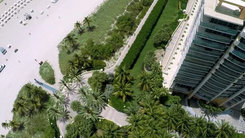 Miami Beach oceanfront high-rise building 5 Stock Footage 103761437