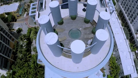 Miami Beach oceanfront high-rise building 2 Stock Footage 103761782