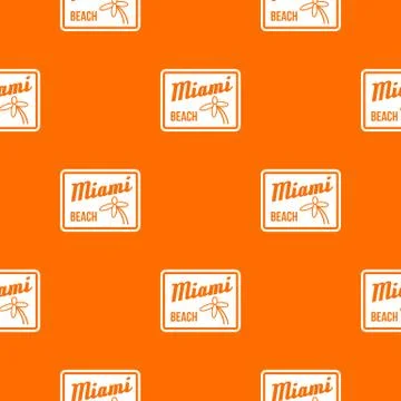 Miami beach pattern seamless Illustrazione stock