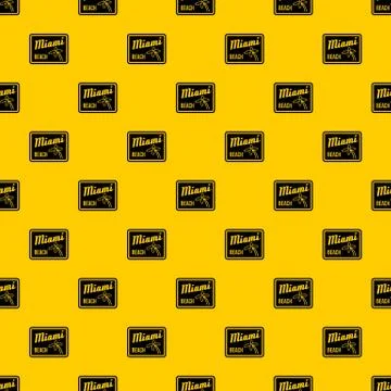 Miami beach pattern vector Illustrazione stock