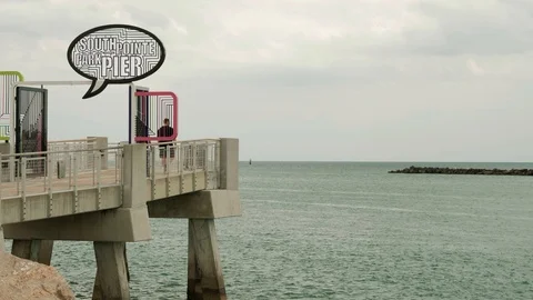 Miami Beach Pier Video Stock Footage 88634620