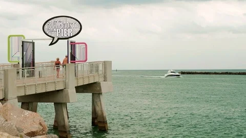 Miami Beach Pier Video Stock Footage 88779668