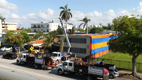 Miami Beach Roach Infestation Smoke Bomb Extermination House Stock Footage 167559499