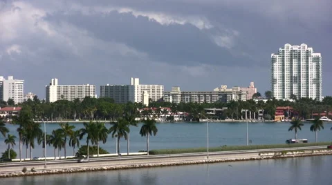 Miami Beach skyline Stock Footage 1806006