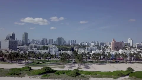 Miami Beach skyline Stock Footage 223890049