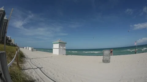 Miami Beach SloMo Pan West (HD) Stock Footage 60982050