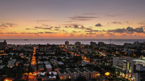 Miami Beach Sunrise Stock Footage