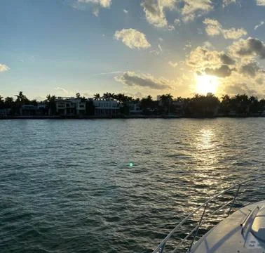 Miami beach sunset Stock Photos