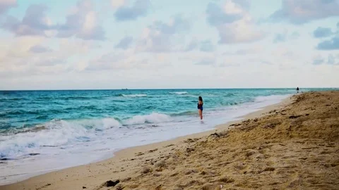Miami Beach Timelapse Cloudy Afternoon Stock Footage
