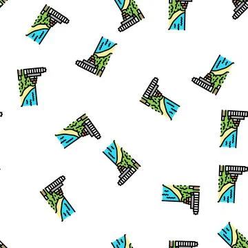 Miami beach vector seamless pattern Stock Illustration