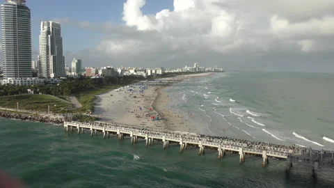 Miami Beach waterfront Stock Footage 148294404
