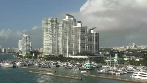 Miami Beach waterfront Stock Footage 213608312
