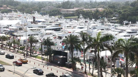 Miami Boat Show Stock Footage 25820474