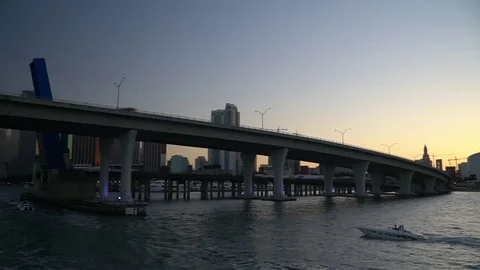 Miami bridge Video stock 75578904