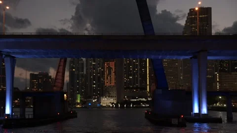 Miami Bridge Stock Footage 131867837