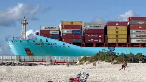 Miami cargo ship import export Stock Footage 204109512