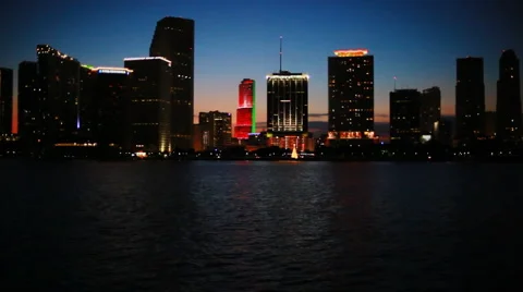 Miami Christmas decorations 스톡 동영상 1047461