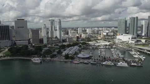 Miami Circa-2015, Aerial View Stock Footage 98378341