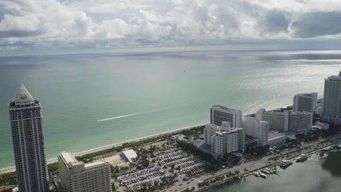 Miami Circa-2015, Aerial View Stock Footage 98378564