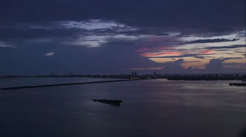 Miami: CItyscape timelapse at dawn Stock Footage 47031005