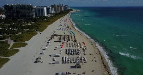 Miami Coast Stock Footage 74304713