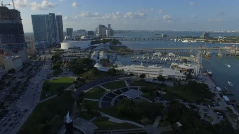 Miami Downtown Bayside Stock Footage 153283046