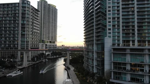 Miami Downtown Bridges 2 Stock Footage 99714830
