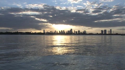 Miami Downtown Sunset ( HD ) Stock Footage 5164568