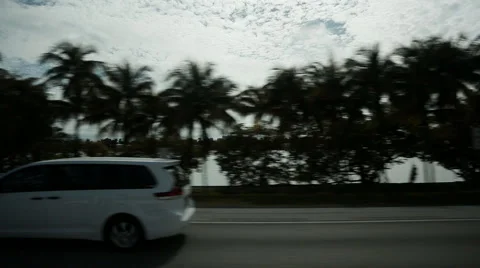 Miami driving on highway Stock Footage 59878382