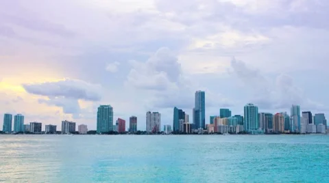 Miami at Dusk Stock Footage 7728219